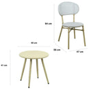 Neema Natural and White 2 Seater Balcony Set