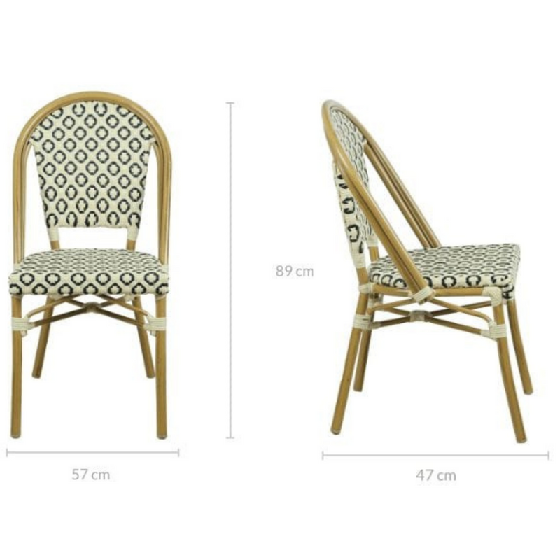 Lana Brown Outdoor Dining Chair Set