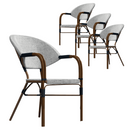 Riley Cozy Boho Dark Dining Chair Set of 4