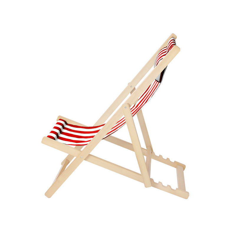 Gardeon Outdoor Furniture Sun Lounge Wooden Beach Chairs Deck Chair Folding Patio