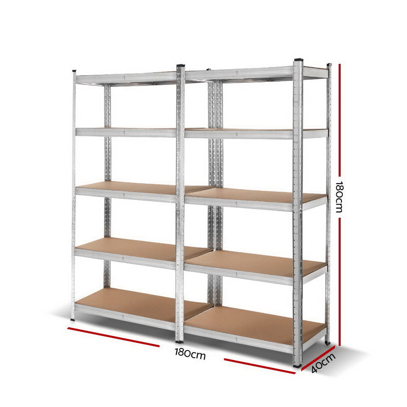 Giantz 2x1.8M Warehouse Shelving Rack Racking Garage Metal Storage Shelves