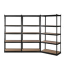 Giantz 3x1.8M Garage Shelving Warehouse Rack Pallet Racking Storage Shelve Black