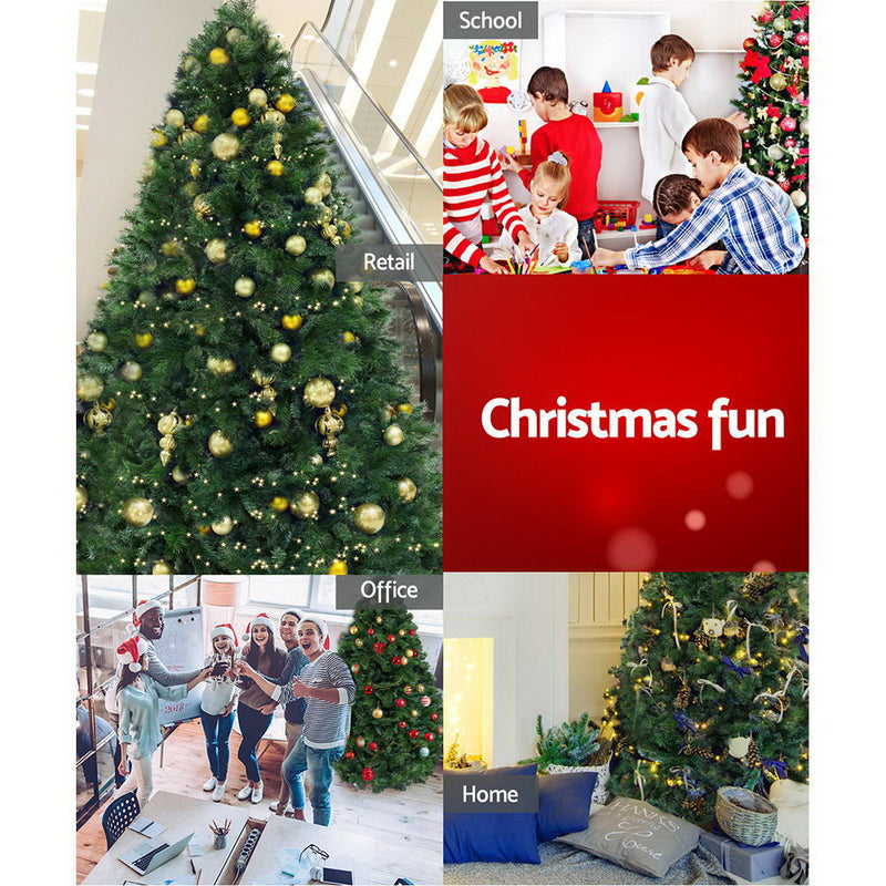 Jingle Jollys Christmas Tree 1.8M 6FT Xmas Decoration Green Home Decor 1024 Tips