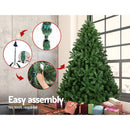 Jingle Jollys Christmas Tree 1.8M Xmas Tree Decorations Green 800 Tips
