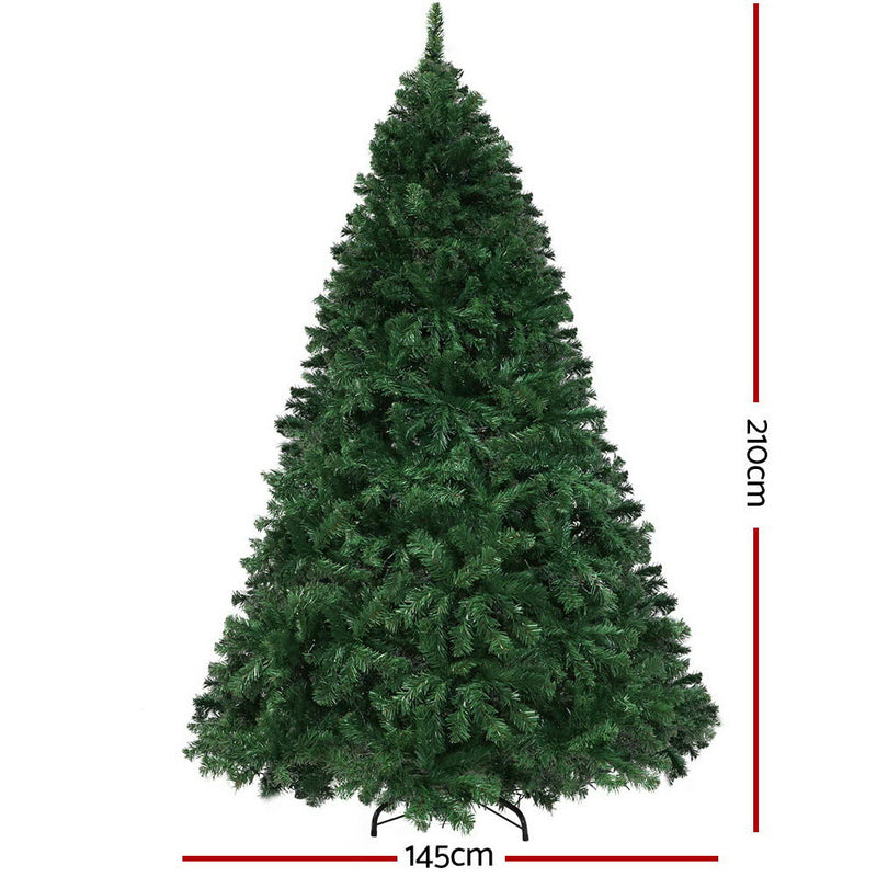 Jingle Jollys Christmas Tree LED 2.1M 7FT Xmas Decorations Green Home Decor