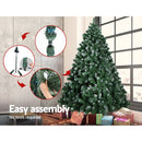 Jingle Jollys Christmas Tree 2.1M Xmas Trees Decorations Snowy 1250 Tips