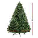 Jingle Jollys Christmas Tree 2.4M Xmas Tree Decorations Green 1500 Tips