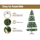 Jingle Jollys 2.7M Christmas Tree with Pine Needle Snowy Xmas Tree 1765 Tips