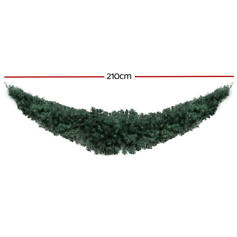 Jingle Jollys Christmas Garland 2.1M Xmas Tree Decoration Green