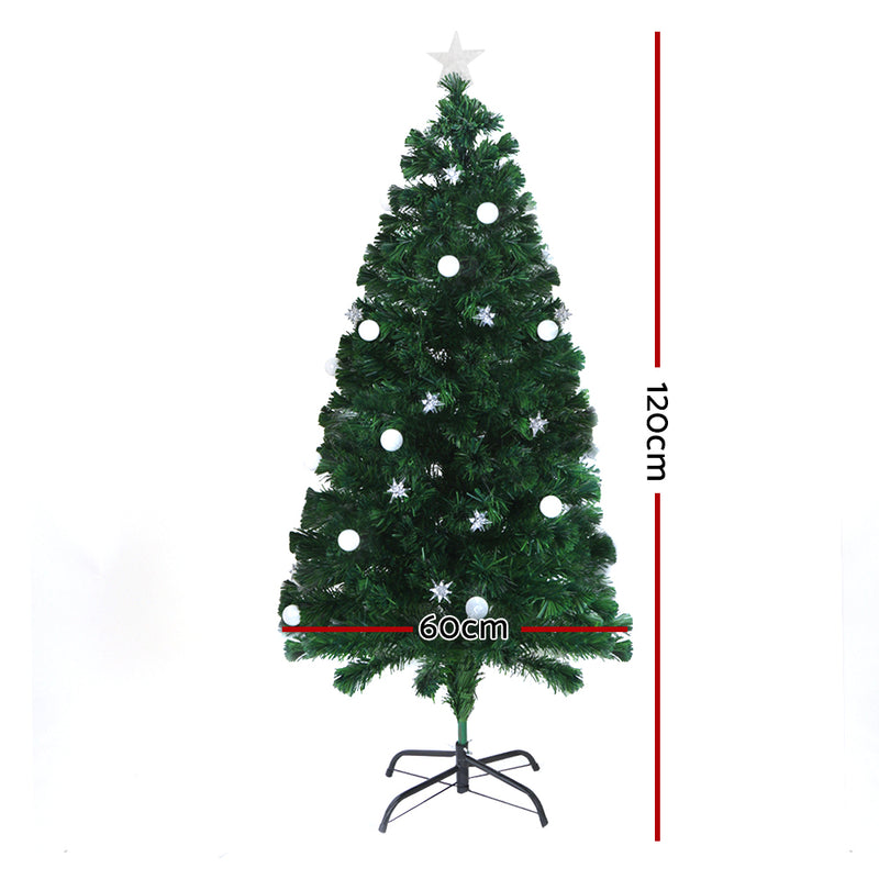 Jingle Jollys 1.5M 5FT LED Christmas Tree Optic Fiber Xmas Multi Colour Lights
