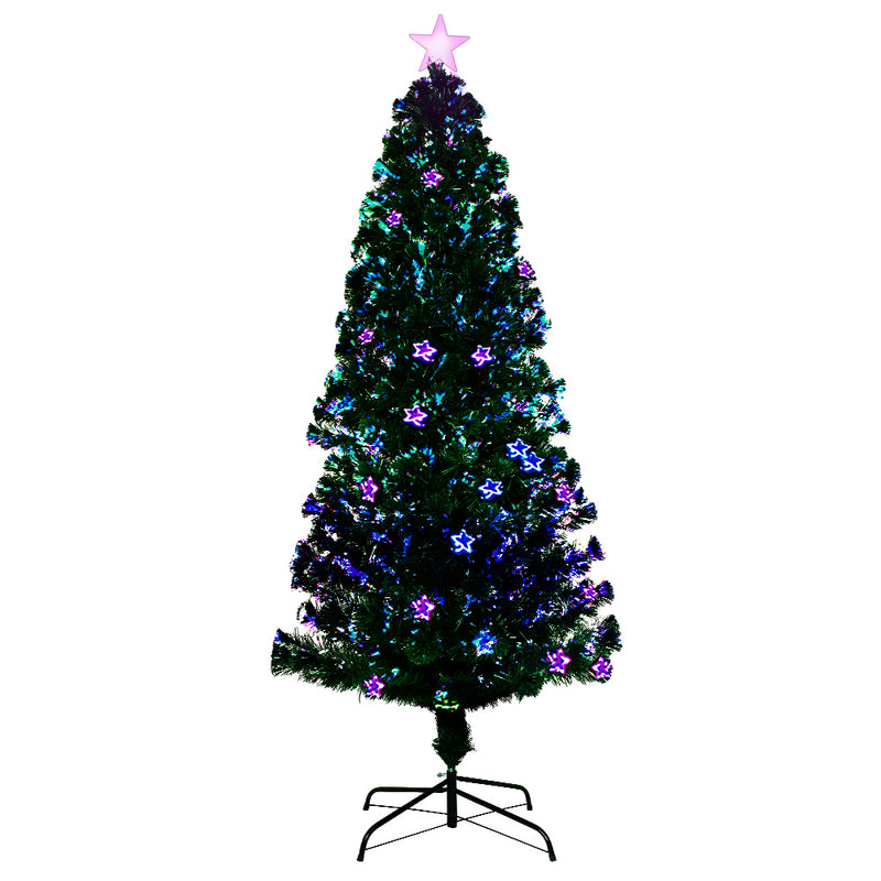 Jingle Jollys 1.8M 6FT LED Christmas Tree Xmas Optic Fiber Multi Colour Lights