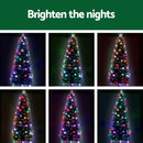 Jingle Jollys LED Christmas Tree 2.1m 7Ft Xmas Fibre Optic Green Multi-colour Lights