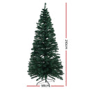 Jingle Jollys 2.1m Christmas Tree Optic Fibre LED Xmas tree 450 Tips