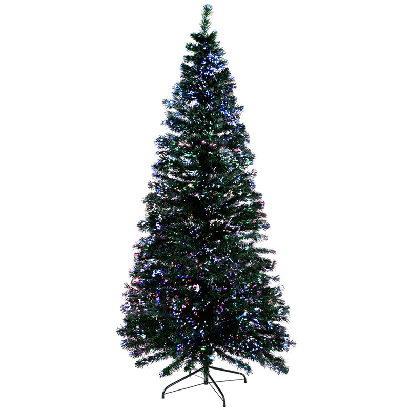 Jingle Jollys 2.1M 7FT LED Christmas Tree Optic Fiber Xmas Multi Colour Lights