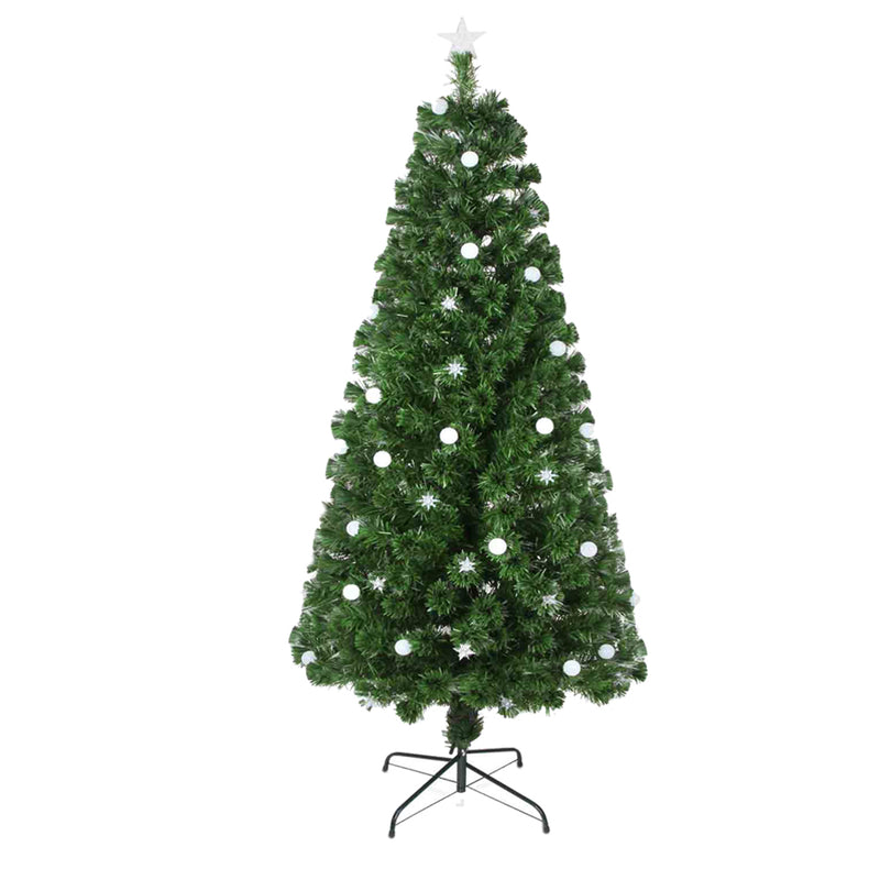 Jingle Jollys 2.1M 7FT LED Christmas Tree Optic Fiber Xmas Multi Colour Lights