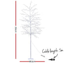 Jingle Jollys 2.1M LED Christmas Branch Tree 480 LED Xmas Warm White Optic Fiber