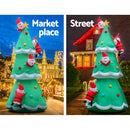 Jingle Jollys Christmas Inflatable Santa Tree 5M Illuminated Decorations