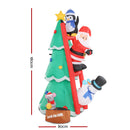 Jingle Jollys Christmas Inflatable Tree Snowman 1.8M Illuminated Decorations