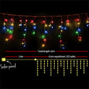 12.5M Christmas Lights Solar Icicle String Light Multi Colour Jingle Jollys