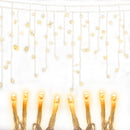 12.5M Christmas Lights Solar Icicle String Light Warm White Jingle Jollys