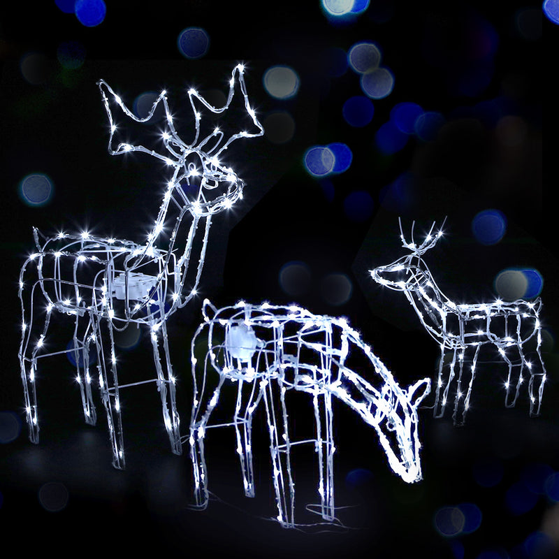 Jingle Jollys Christmas Motif Lights LED Rope Reindeer Waterproof Outdoor