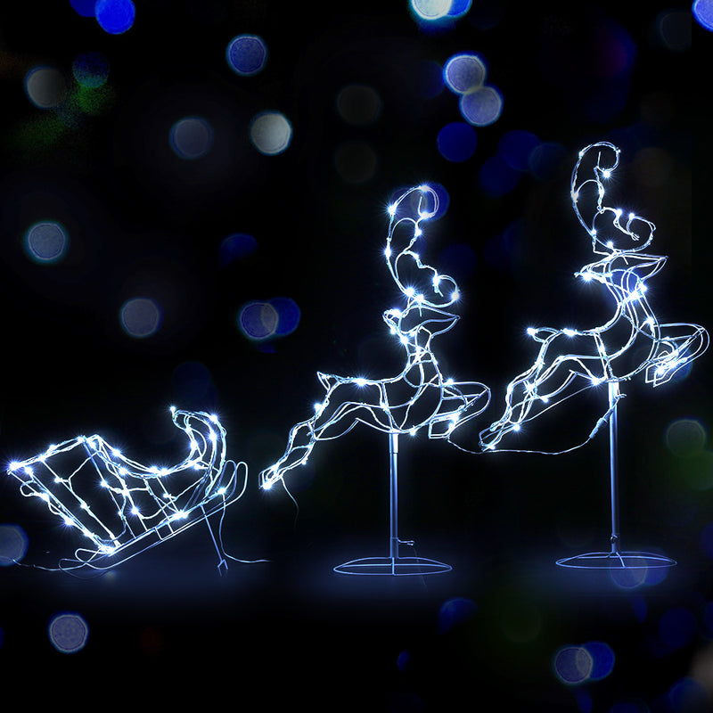 Jingle Jollys Christmas Motif Lights LED Rope Reindeer Waterproof Outdoor Xmas