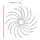 0.5M Christmas Lights 128 LED Spin Motif Light Decorations Jingle Jollys