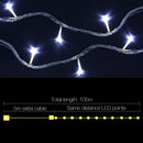 100M Christmas Lights String Fairy Light 500 LED Cool White Jingle Jollys