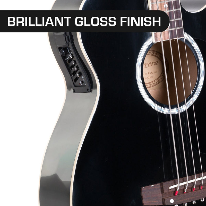 Karrera 43in Acoustic Bass Guitar - Black