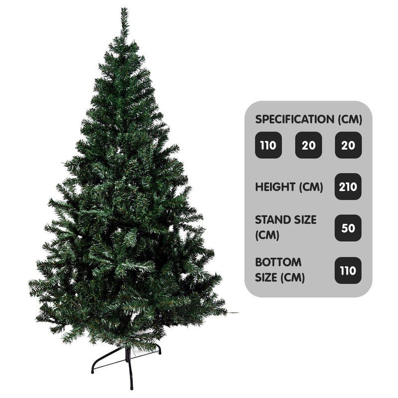 Christabelle Green Artificial Christmas Tree 2.1m - 1200 Tips