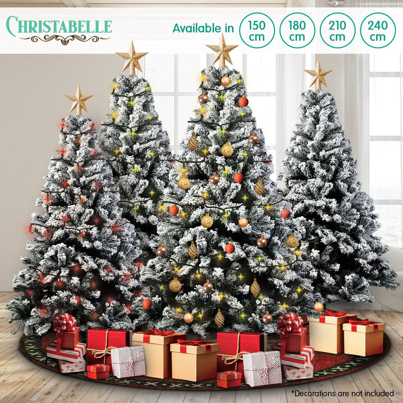 Christabelle Snow-Tipped Snowflocked Artificial Christmas Tree 2.4m 1500 Tips