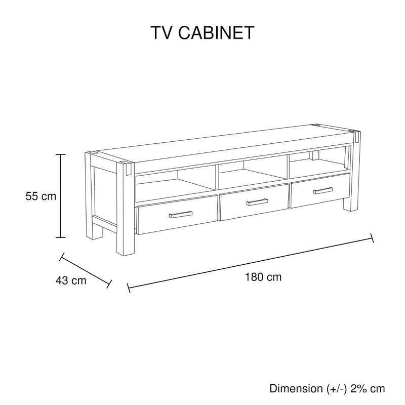 Java TV Cabinet Oak