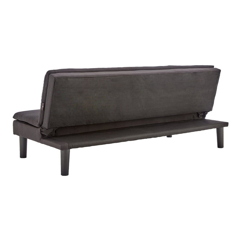 Sarantino 3 Seater Modular Faux Linen Fabric Sofa Bed Couch - Black